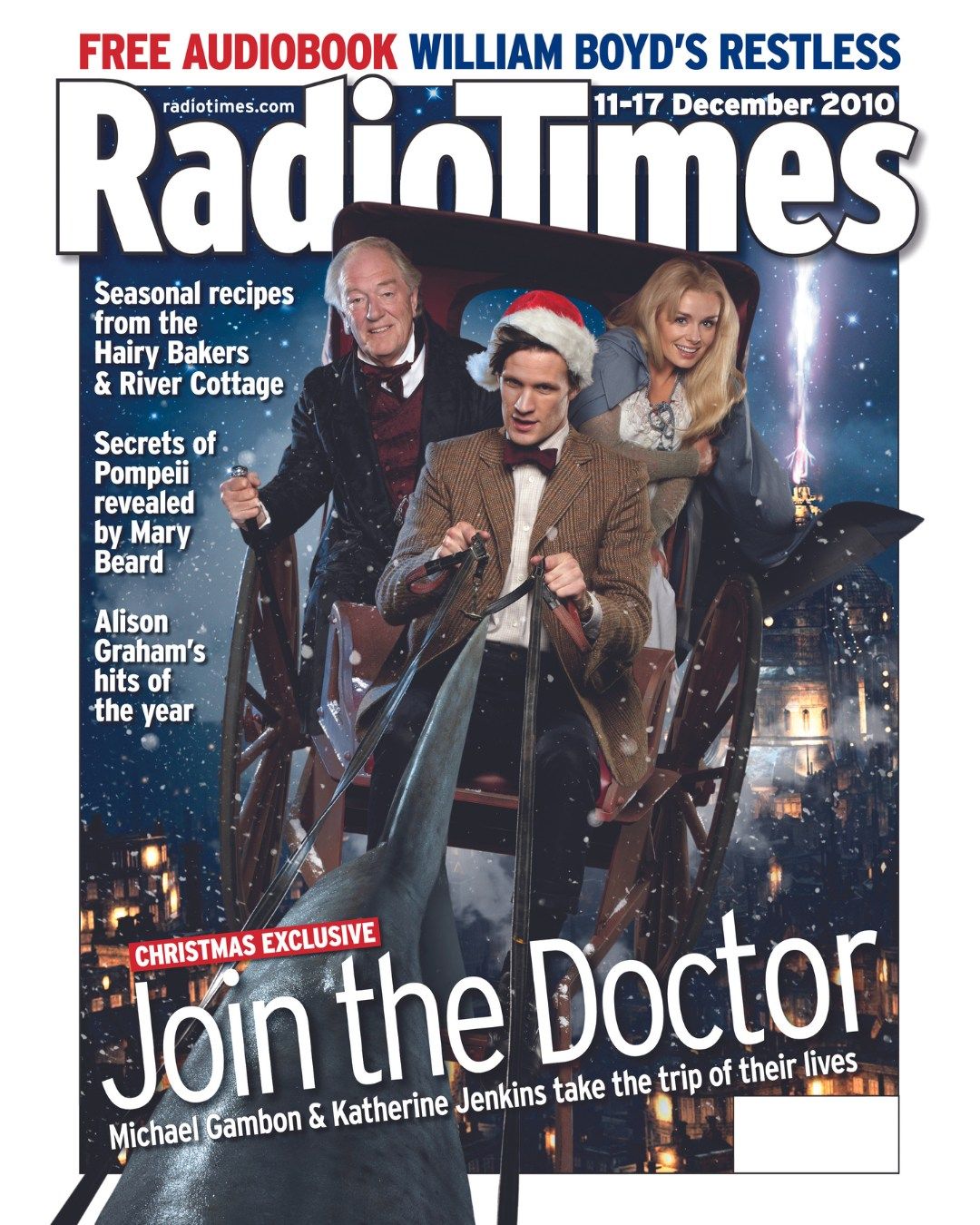 RADIOTIMES magazine side cover 11 December 2010