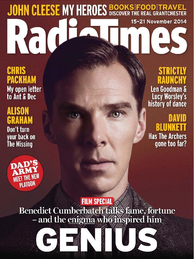 RADIOTIMES magazine side cover 15 November 2014