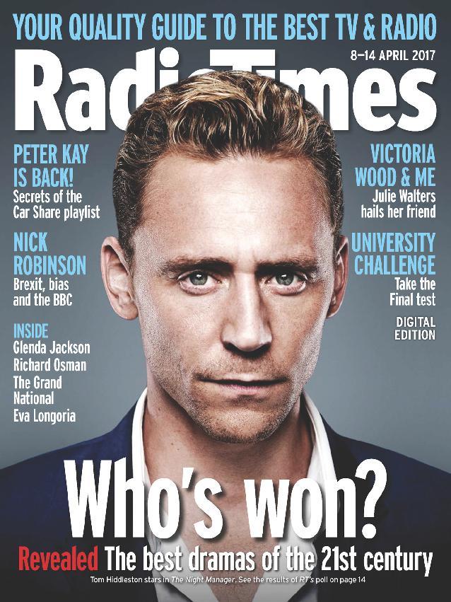 RADIOTIMES magazine side cover 8 April 2017