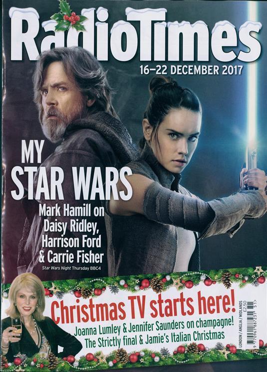 RADIOTIMES magazine side cover 16 December 2017