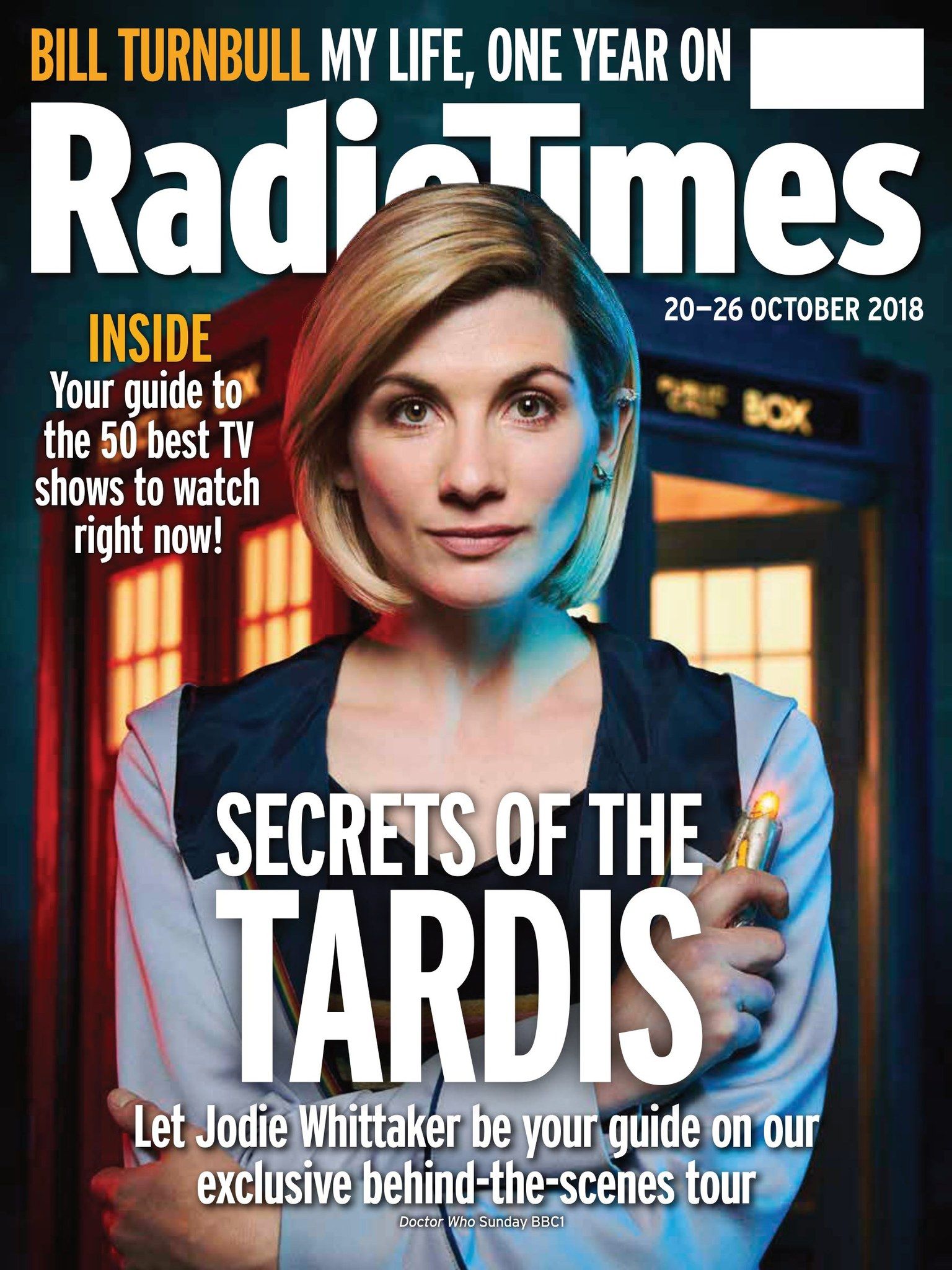 RADIOTIMES magazine side cover 20 October 2018