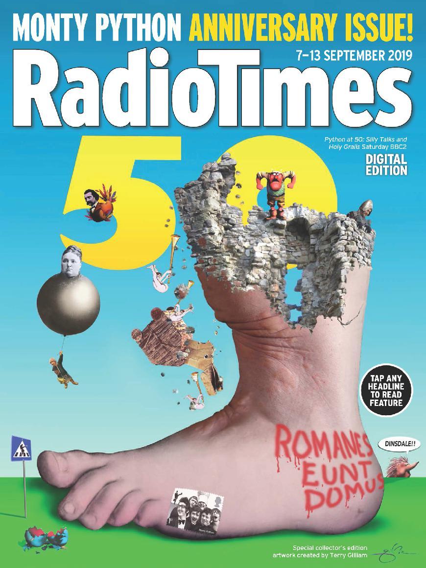 RADIOTIMES magazine side cover 7 September 2019