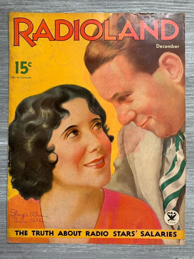 RADIOLAND magazine side cover  December 1933