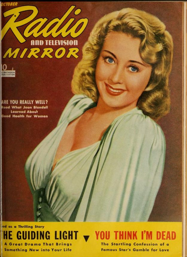 RADIO MIRROR magazine side cover  October 1940