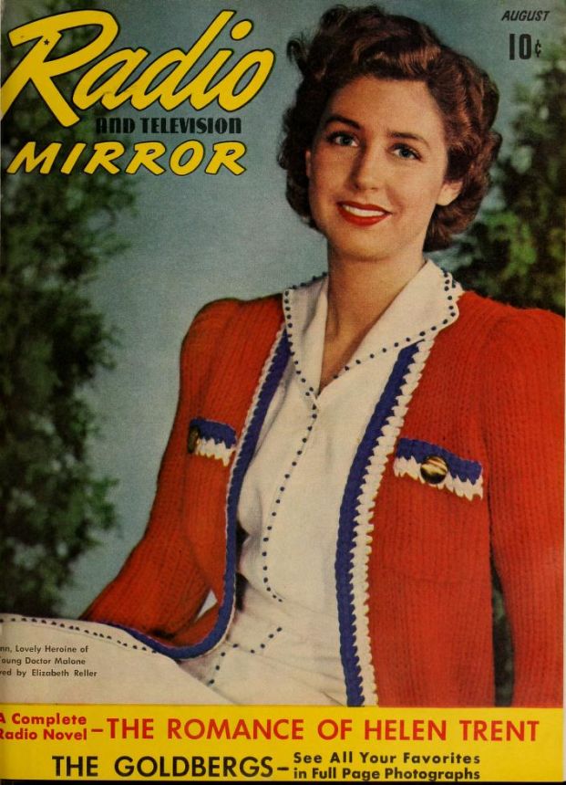 RADIO MIRROR magazine side cover  August 1941