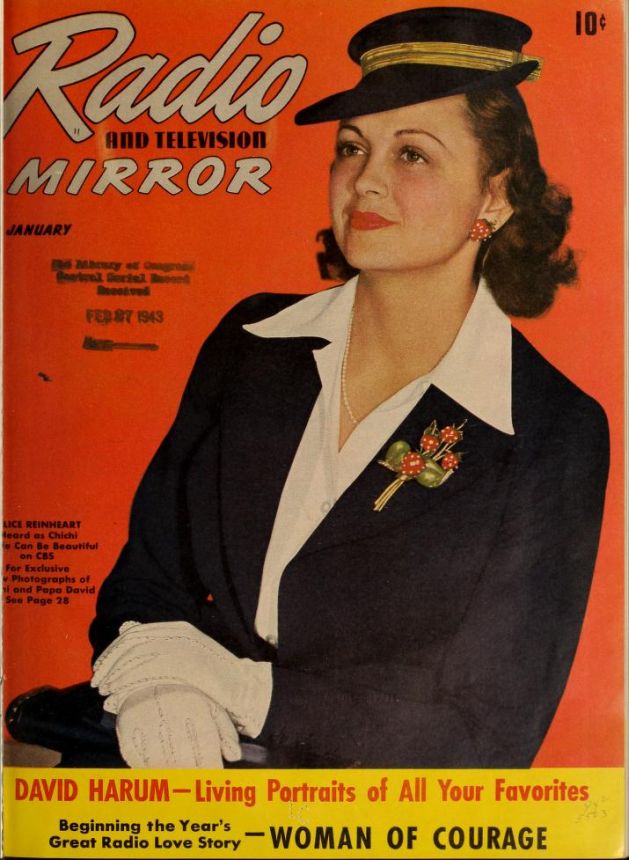 RADIO MIRROR magazine side cover  January 1942