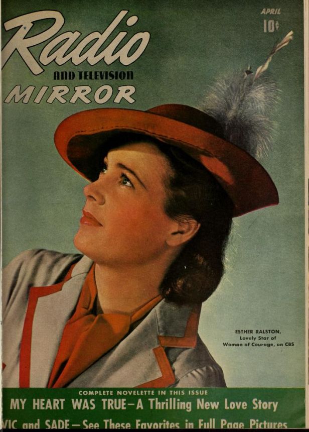 RADIO MIRROR magazine side cover  April 1942