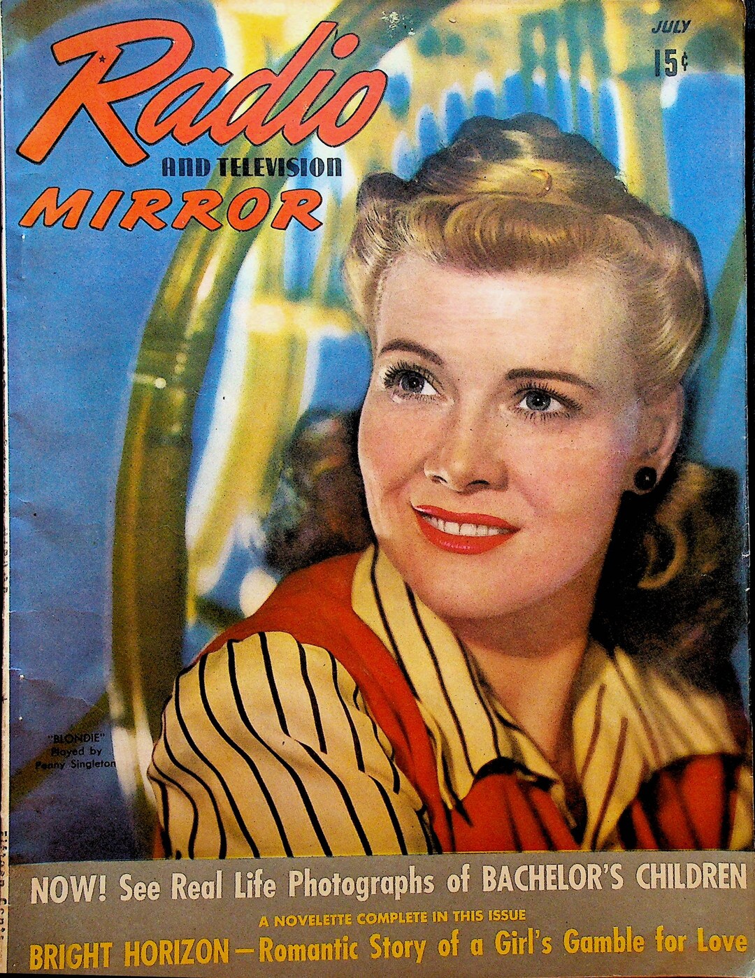 RADIO MIRROR magazine side cover  July 1942