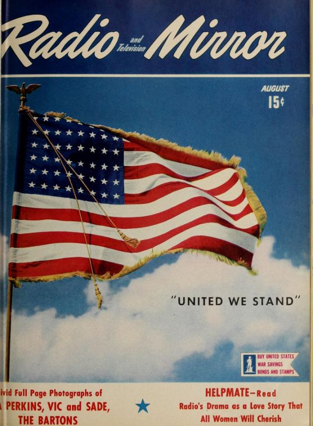 RADIO MIRROR magazine side cover  August 1942