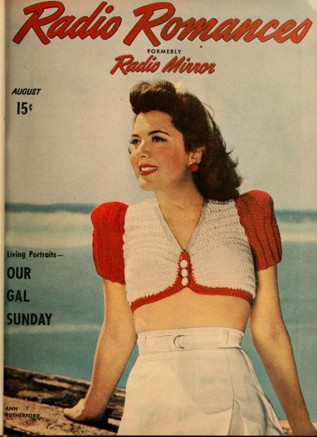 RADIO MIRROR magazine side cover  August 1945