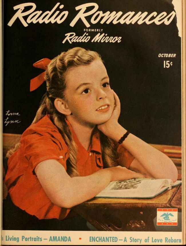 RADIO MIRROR magazine side cover  October 1945