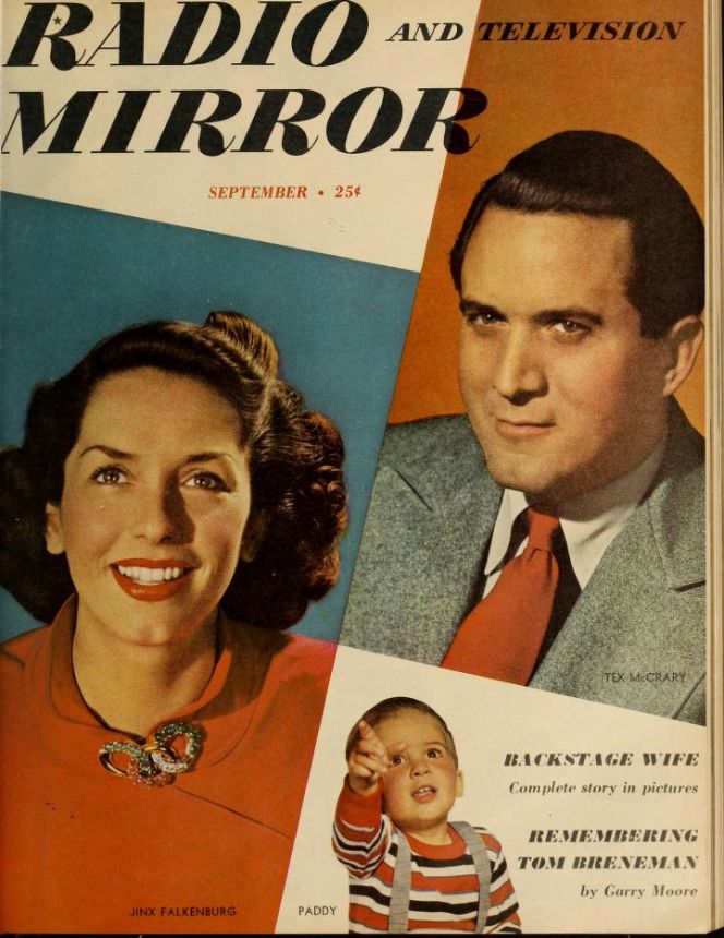 RADIO MIRROR magazine side cover  September 1948