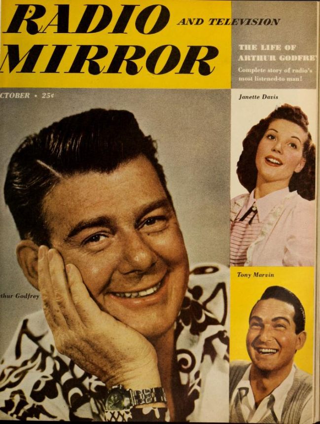 RADIO MIRROR magazine side cover  October 1948
