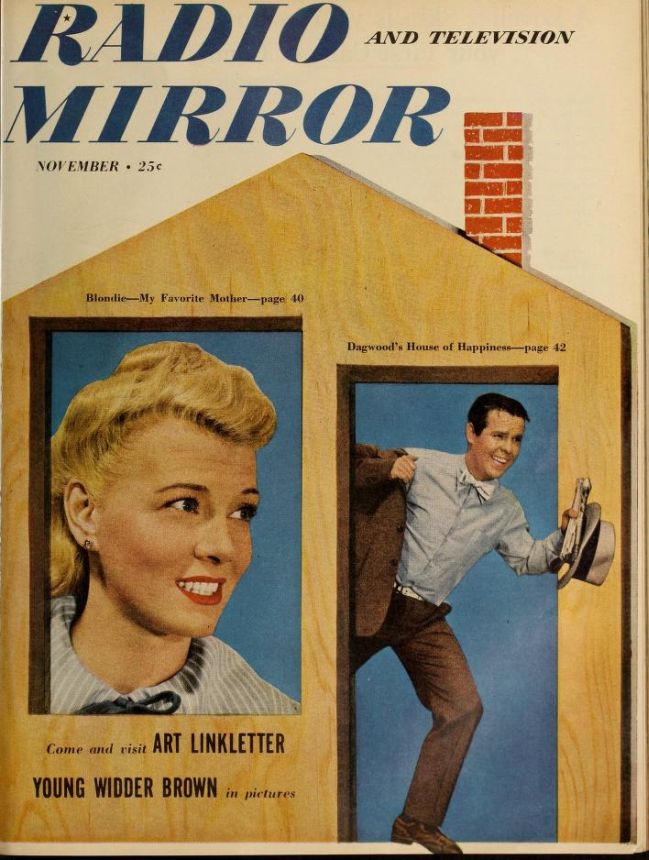 RADIO MIRROR magazine side cover  November 1948