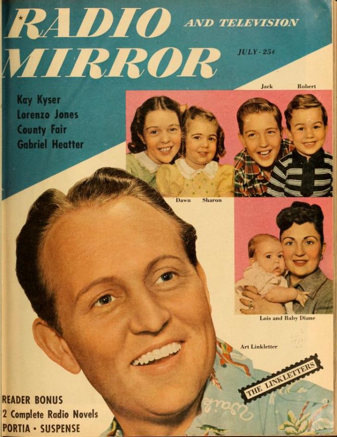 RADIO MIRROR magazine side cover  July 1949