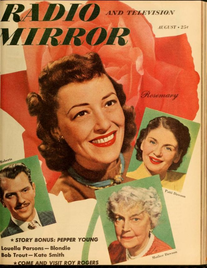 RADIO MIRROR magazine side cover  August 1949