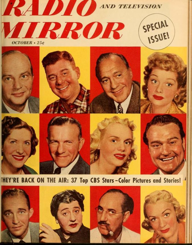 RADIO MIRROR magazine side cover  October 1949