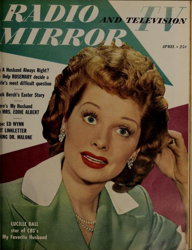 RADIO MIRROR magazine side cover  April 1950