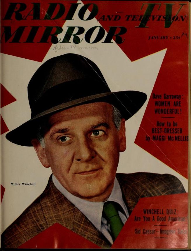 RADIO MIRROR magazine side cover  January 1951