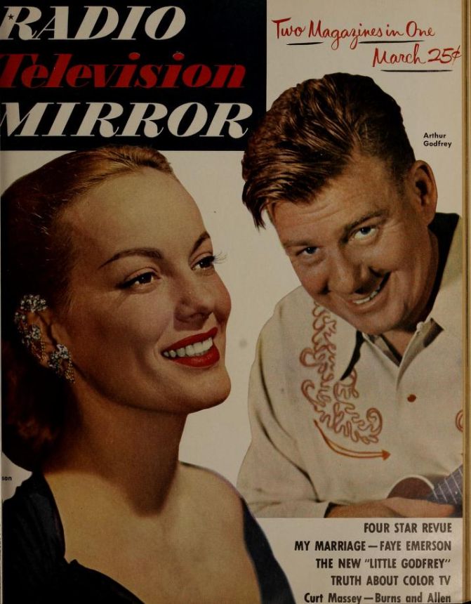 RADIO MIRROR magazine side cover  March 1951