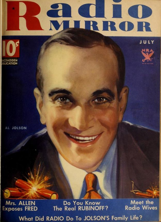 RADIO MIRROR magazine side cover  July 1934