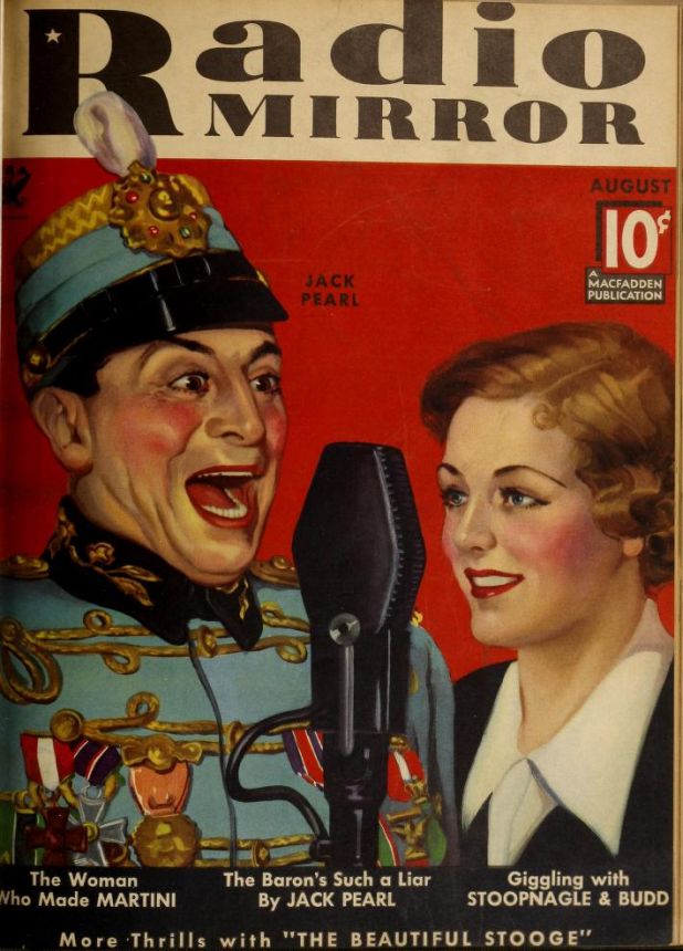 RADIO MIRROR magazine side cover  August 1934