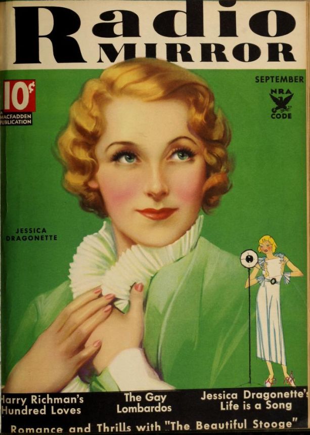 RADIO MIRROR magazine side cover  September 1934