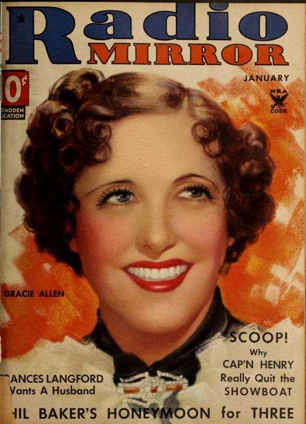 RADIO MIRROR magazine side cover  January 1935
