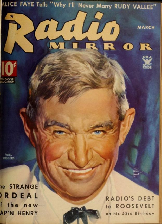 RADIO MIRROR magazine side cover  March 1935