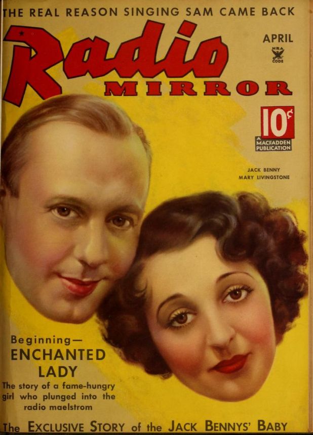 RADIO MIRROR magazine side cover  April 1935
