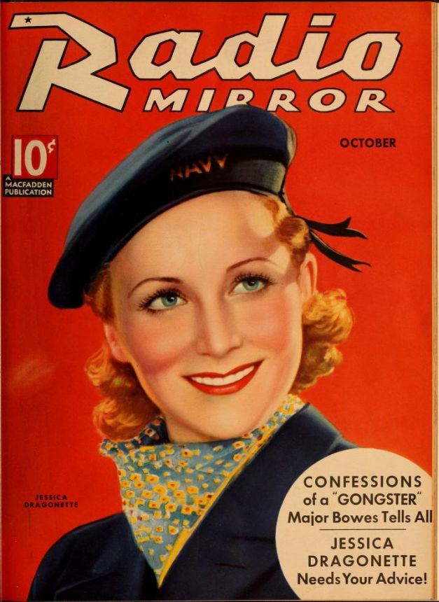 RADIO MIRROR magazine side cover  October 1935