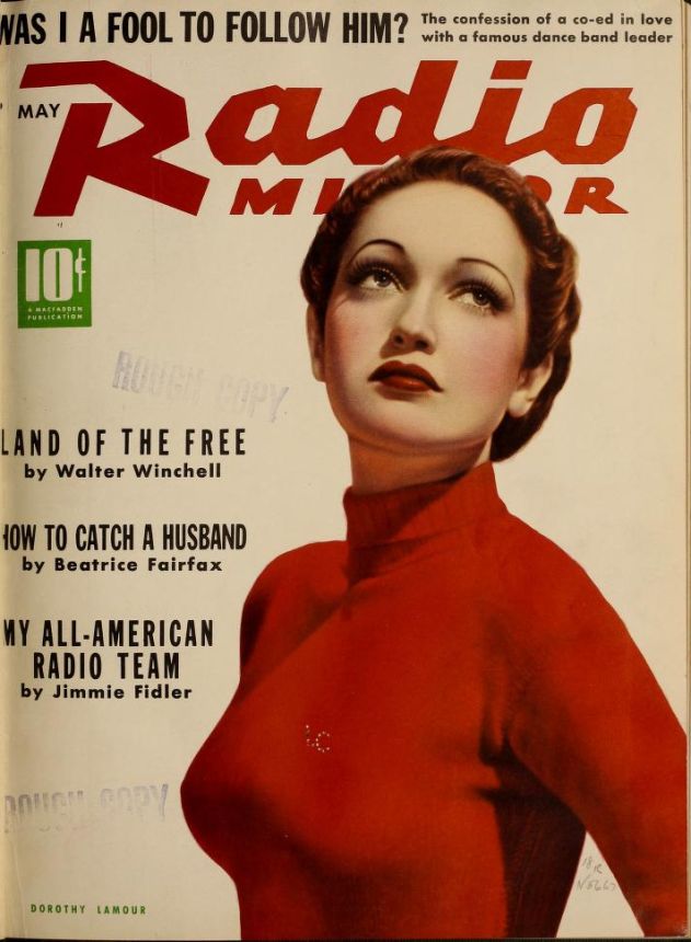 RADIO MIRROR magazine side cover  May 1939