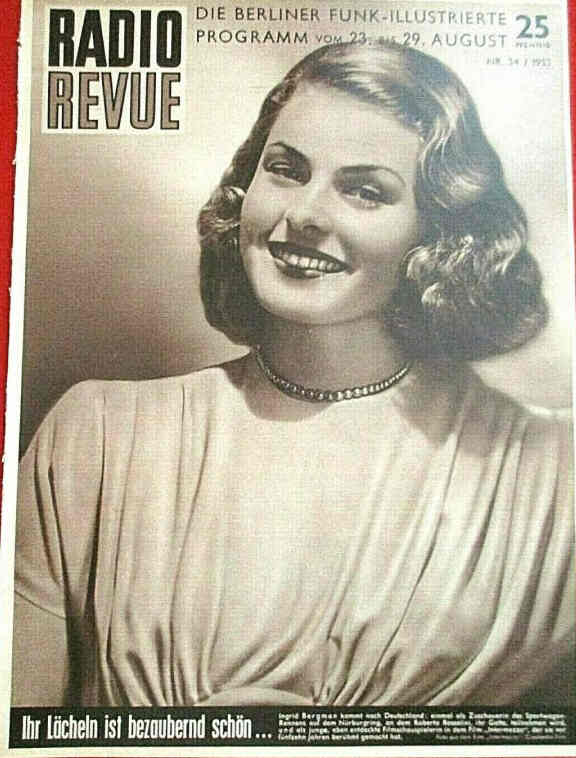 RADIO REVUE magazine side cover Issue 34 23 August 1953