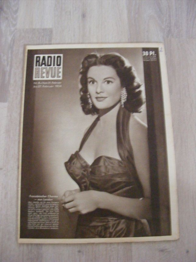 RADIO REVUE (AT) magazine side cover 21 February 1954