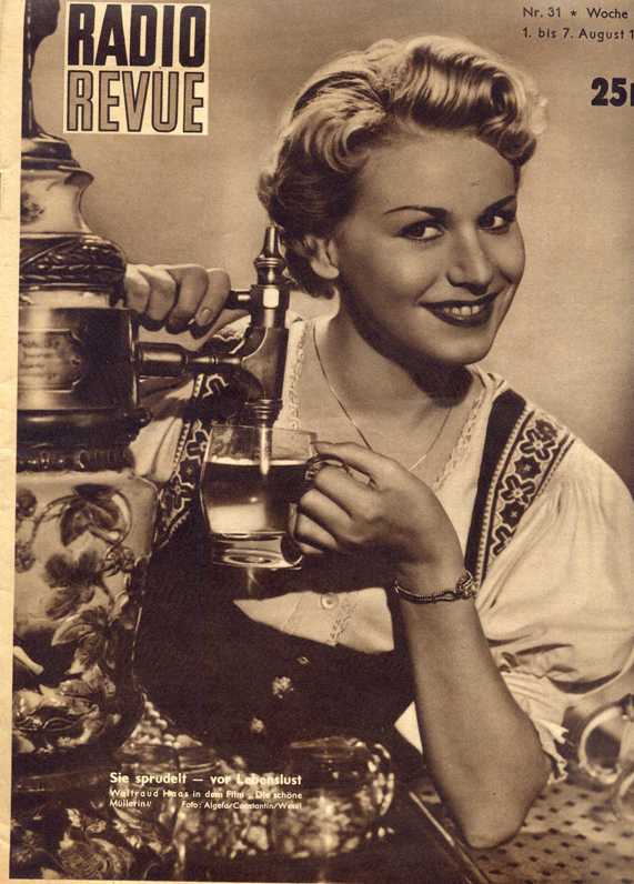 RADIO REVUE magazine side cover Issue 31 1 August 1954