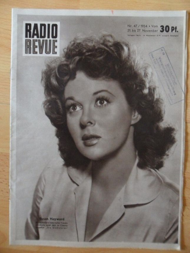 RADIO REVUE (AT) magazine side cover 21 November 1954