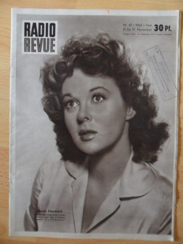 RADIO REVUE magazine side cover Issue 47 21 November 1954