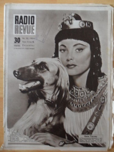 RADIO REVUE magazine side cover Issue 50 12 December 1954