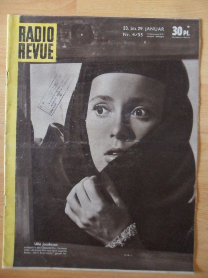 RADIO REVUE magazine side cover Issue 4 29 January 1955