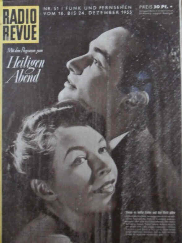 RADIO REVUE magazine side cover Issue 51 18 December 1955