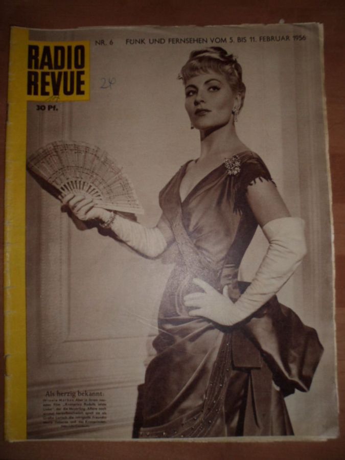 RADIO REVUE magazine side cover Issue 6 11 February 1956