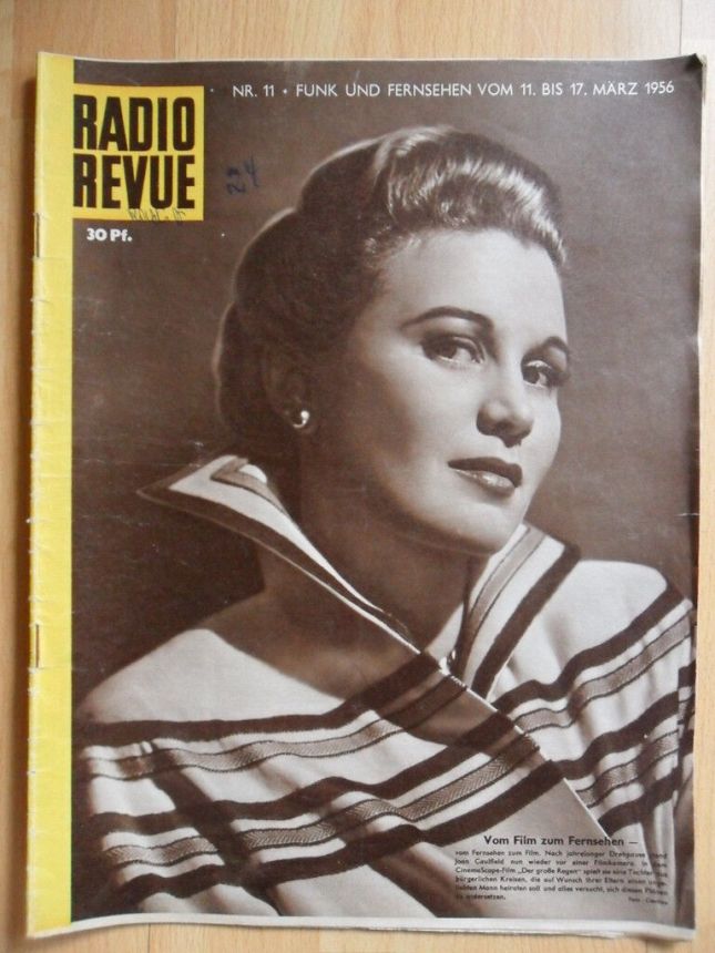 RADIO REVUE (AT) magazine side cover 11 March 1956