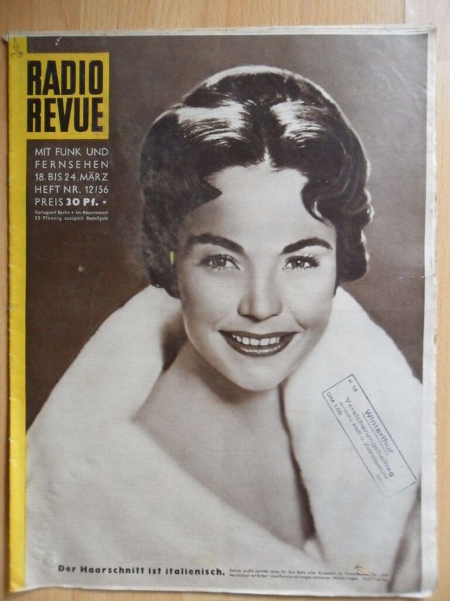 RADIO REVUE (AT) magazine side cover 18 March 1956