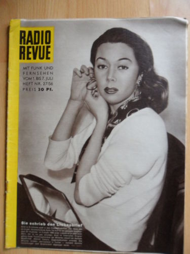 RADIO REVUE magazine side cover Issue 27 1 July 1956