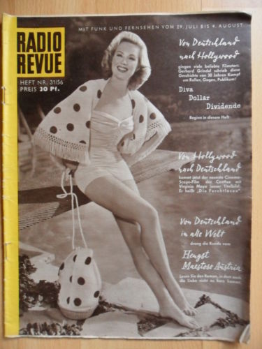 RADIO REVUE magazine side cover Issue 31 29 July 1956