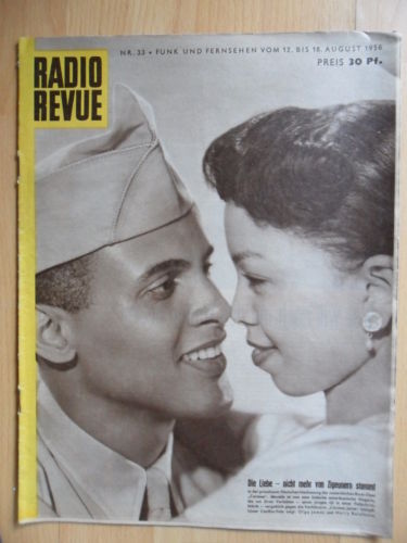 RADIO REVUE magazine side cover Issue 33 12 August 1956