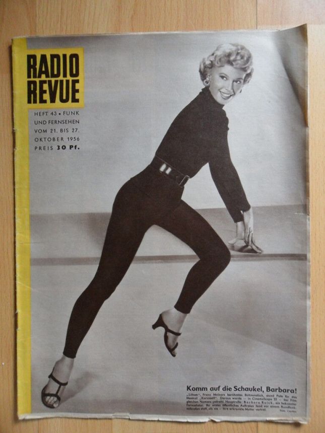 RADIO REVUE (AT) magazine side cover 21 October 1956