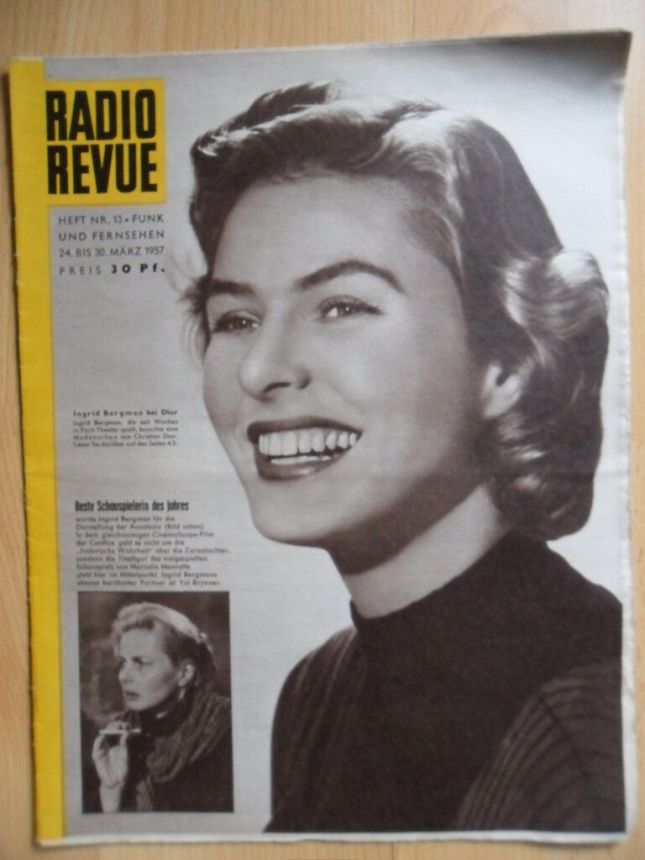 RADIO REVUE (AT) magazine side cover 24 March 1957