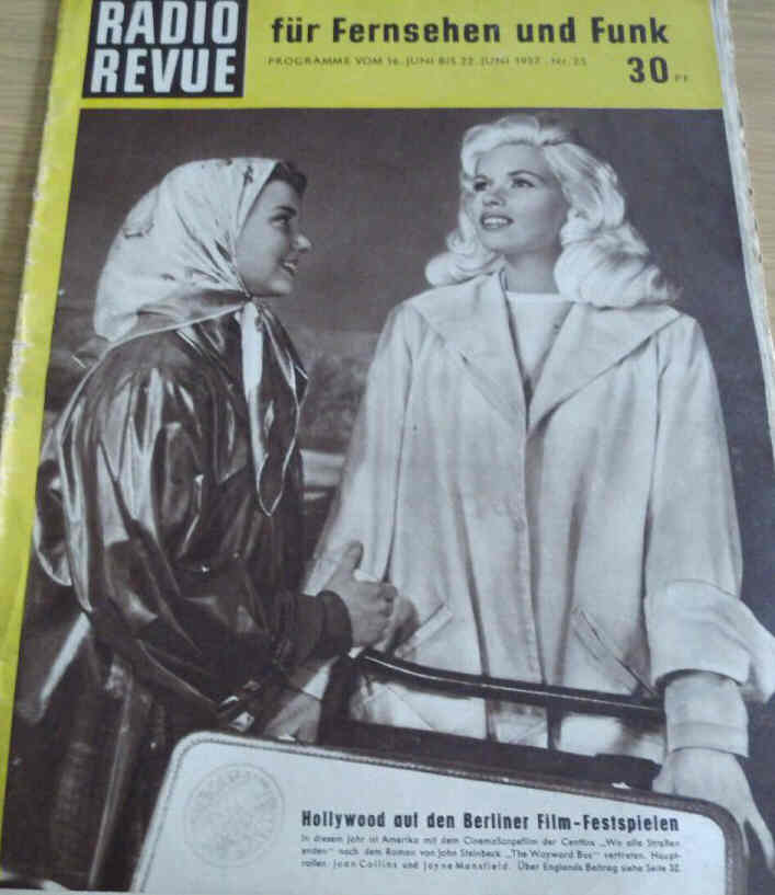 RADIO REVUE magazine side cover Issue 25 22 June 1957
