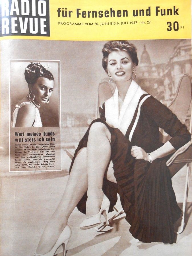 RADIO REVUE magazine side cover Issue 27 6 July 1957